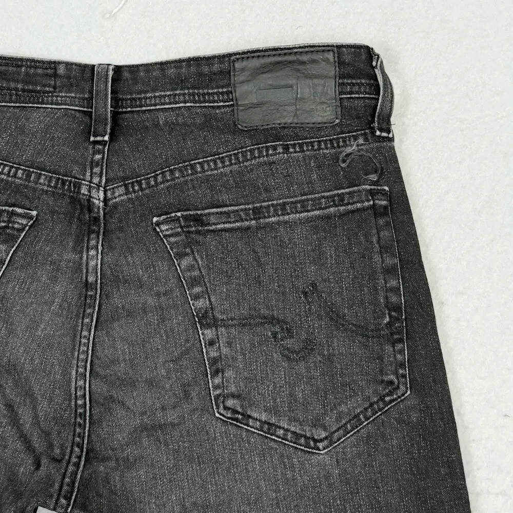 AG Adriano Goldschmied Jeans Mens 33x34 Black Everett Slim Straight Denim Pants